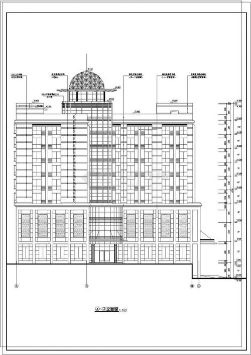 哈尔滨某高层酒店建筑设计图纸