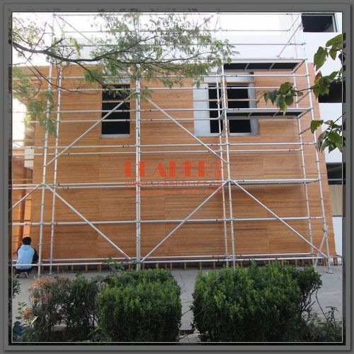 别墅外墙装饰装修 建筑工程环形施工作业 搭建回型铝合金脚手架